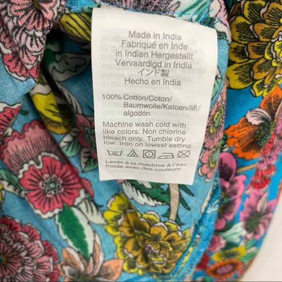 J.Crew Blue Multicolor Floral Tiered Maxi Dress Size Small - Picture 12 of 14
